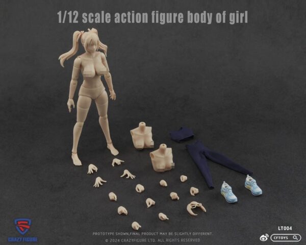 Female Action Figure Body - Crazy Figure 1/12 Scale Body